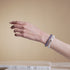 Purple Winter Moon | .925 Sterling Silver | Cheshire Glass Bracelet